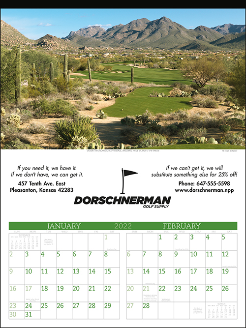 Golf Courses Calendars
